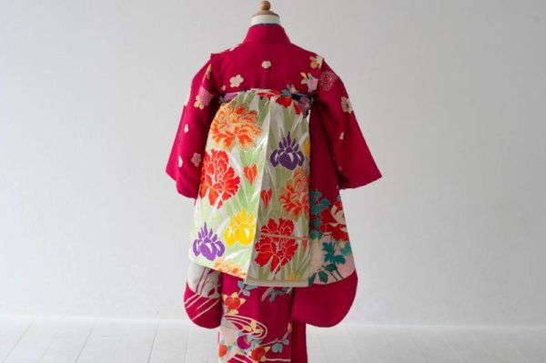 アンティーク着物 ７歳女の子 古典柄 紅梅 スモールボックスwebshop
