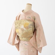 画像5: 訪問着　淡桃牡丹 【最適身長】１５９cm　身幅：標準（ヒップ９８cmまで）当日レンタルに限る (5)